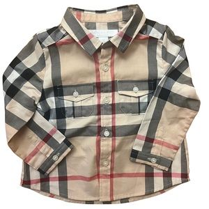 Burberry Boys Check Cotton Shirt - Age 9 months - BNWT